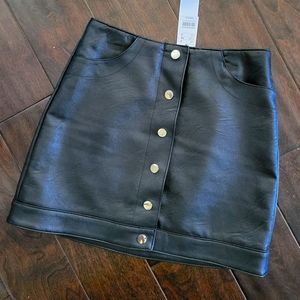 Topshop Faux Leather Skirt